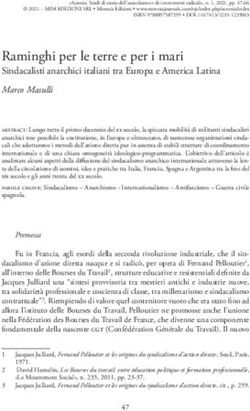 Raminghi per le terre e per i mari - Sindacalisti anarchici italiani tra Europa e America Latina Marco Masulli - Mimesis Journals