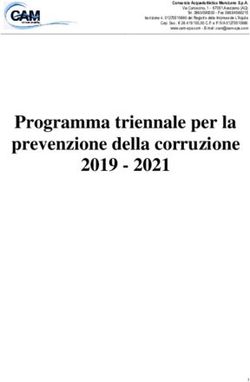 Programma triennale per la prevenzione della corruzione 2019 2021