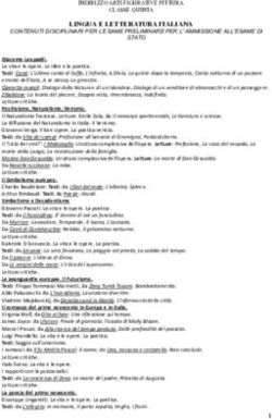 LINGUA E LETTERATURA ITALIANA - INDIRIZZO ARTI FIGURATIVE PITTURA CLASSE QUINTA - Liceo Arcangeli