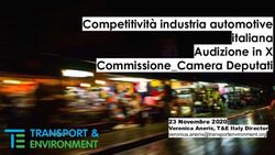 Competitività industria automotive italiana Audizione in X Commissione_Camera Deputati - 23 Novembre 2020 - Camera dei Deputati