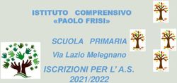 ISCRIZIONI PER L' A.S - 2021/2022 SCUOLA PRIMARIA Via Lazio Melegnano ISTITUTO COMPRENSIVO