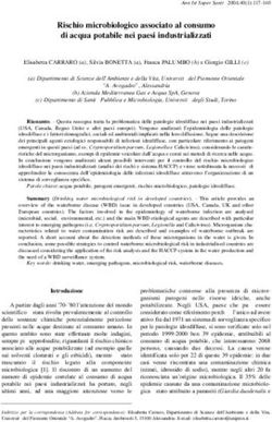 Rischio microbiologico associato al consumo di acqua potabile nei paesi industrializzati