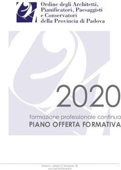 2020 PIANO OFFERTA FORMATIVA - formazione professionale continua - Ordine Architetti Padova