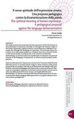 Il senso spirituale dell'espressione umana. Una proposta pedagogica contro la disumanizzazione della parola The spiritual meaning of human ...