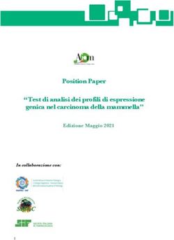 Position Paper "Test di analisi dei profili di espressione genica nel carcinoma della mammella" - Edizione Maggio 2021