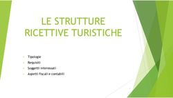 LE STRUTTURE RICETTIVE TURISTICHE - Tipologie Requisiti Soggetti ...