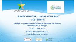 LE AREE PROTETTE, LUOGHI DI TURISMO SOSTENIBILE - Strategie e opportunità nell'Anno internazionale del turismo sostenibile per lo sviluppo ...