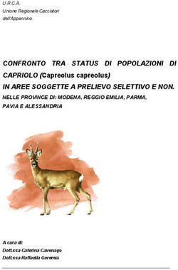 CONFRONTO TRA STATUS DI POPOLAZIONI DI - CAPRIOLO (Capreolus capreolus)