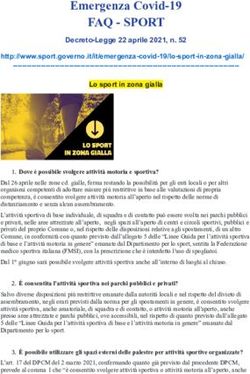 FAQ - SPORT Emergenza Covid-19 - Comune di Lugo