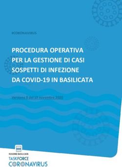 PROCEDURA OPERATIVA PER LA GESTIONE DI CASI SOSPETTI DI INFEZIONE DA COVID-19 IN BASILICATA - Versione 8 del 19 novembre 2020 - #CORONAVIRUS