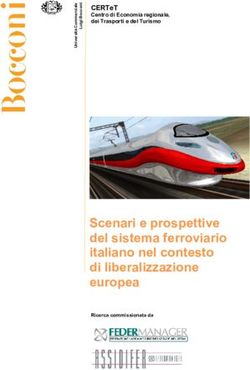 SCENARI E PROSPETTIVE DEL SISTEMA FERROVIARIO ITALIANO NEL CONTESTO DI LIBERALIZZAZIONE EUROPEA - CERTET