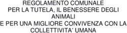 REGOLAMENTO COMUNALE PER LA TUTELA, IL BENESSERE DEGLI ANIMALI E PER UNA MIGLIORE CONVIVENZA CON LA COLLETTIVITA' UMANA