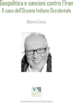 Geopolitica e sanzioni contro l'Iran - Il caso dell'Oceano Indiano Occidentale Alberto Cossu - Vision and Global Trends