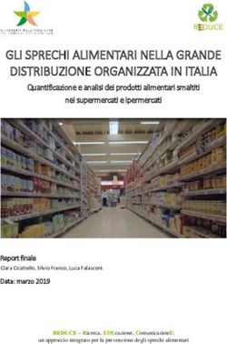GLI SPRECHI ALIMENTARI NELLA GRANDE DISTRIBUZIONE ORGANIZZATA IN ITALIA