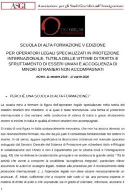 SCUOLA DI ALTA FORMAZIONE V EDIZIONE PER OPERATORI LEGALI SPECIALIZZATI IN PROTEZIONE INTERNAZIONALE, TUTELA DELLE VITTIME DI TRATTA E ...