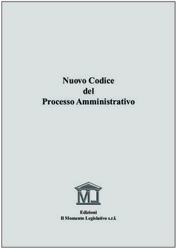 Nuovo Codice del Processo Amministrativo - Edizioni Il Momento Legislativo s.r.l - Centri per l ...