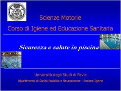 Scienze Motorie Corso di Igiene ed Educazione Sanitaria - Sicurezza e salute in piscina