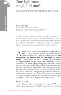 Due figli sono meglio di uno? - La nuova politica demografica della Cina - Core