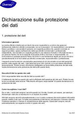 Dichiarazione sulla protezione dei dati - protezione dei dati - Diversey Schweiz