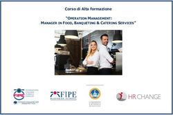 Corso di Alta formazione - MANAGER IN FOOD, BANQUETING & CATERING SERVICES" "OPERATION MANAGEMENT: Federazione Italiana ...