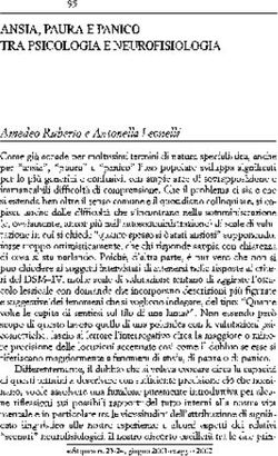 ANSIA, PAURA E PANICO TRA PSICOLOGIA E NEUROFISIOLOGIA