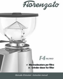F4 FILTRO IT Macinadosatore per filtro EN Grinder-doser for filter - Manuale d'istruzioni - Instruction manual - FIORENZATO MC