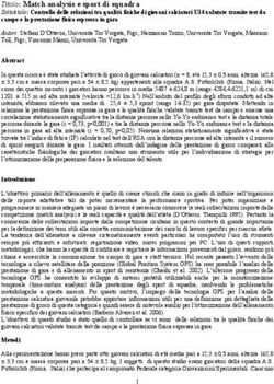 Titolo: Match analysis e sport di squadra