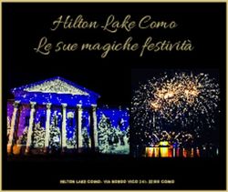 Hilton Lake Como Le sue magiche festivit&agrave;