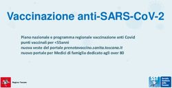 VACCINAZIONE ANTI-SARS-COV-2 - PIANO NAZIONALE E PROGRAMMA REGIONALE VACCINAZIONE ANTI COVID PUNTI VACCINALI PER