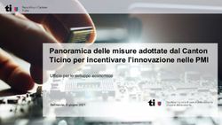 Panoramica delle misure adottate dal Canton Ticino per incentivare l'innovazione nelle PMI - Ufficio per lo sviluppo economico