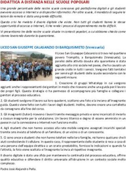 DIDATTICA A DISTANZA NELLE SCUOLE POPOLARI - Coedupia