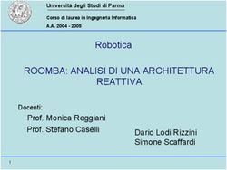ROOMBA: ANALISI DI UNA ARCHITETTURA REATTIVA - Robotica Prof. Monica Reggiani Prof. Stefano Caselli