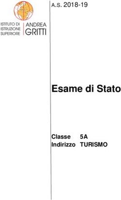 Esame di Stato - A.S. 2018-19 - 5A Classe Indirizzo TURISMO - Mestre