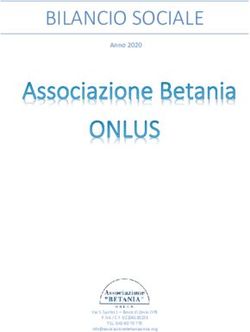 BILANCIO SOCIALE Anno 2020 - Associazione Betania ONLUS