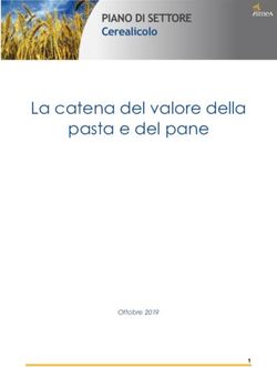 La catena del valore della pasta e del pane - Ottobre 2019 - Piani di settore