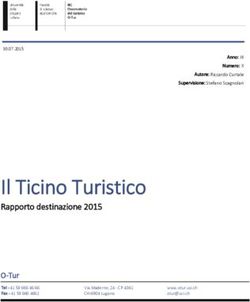 Il Ticino Turistico Rapporto destinazione 2015 - USI