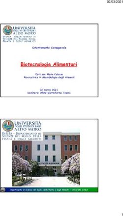 BIOTECNOLOGIE ALIMENTARI - UNIBA