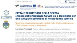 CITTÀ E TERRITORIO DELLA SPEZIA - Impatti dell'emergenza COVID-19 e traiettorie per uno sviluppo sostenibile di medio-lungo termine