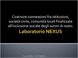 Costruire connessioni fra istituzioni, società civile, comunità locali finalizzate all'inclusione sociale degli autori di reato - Associazione ...