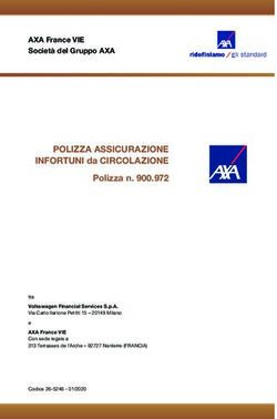 POLIZZA ASSICURAZIONE INFORTUNI da CIRCOLAZIONE