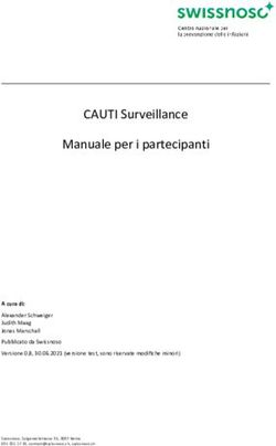 CAUTI Surveillance Manuale per i partecipanti - Swissnoso