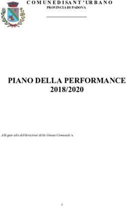 PIANO DELLA PERFORMANCE 2018/2020 - PROVINCIA DI PADOVA - Allegato alla deliberazione della Giunta Comunale n - Comune di Sant'Urbano