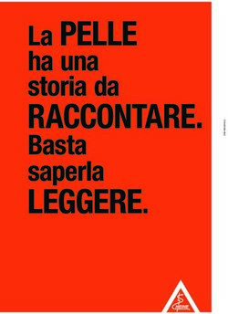RACCONTARE. La PELLE ha una storia da