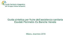 Guida sintetica per fruire dell'assistenza sanitaria Esodati Perimetro Ex Banche Venete - Milano, dicembre 2018