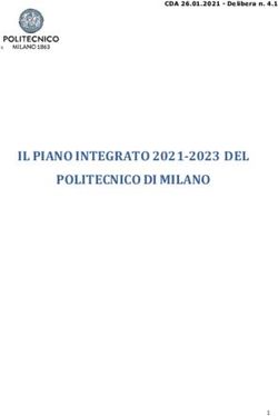 IL PIANO INTEGRATO 2021-2023 DEL POLITECNICO DI MILANO - CDA 26.01.2021 - Delibera n. 4.1 - Polimi