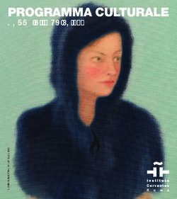 PROGRAMMA CULTURALE GENNAIO / APRILE 2019 - Instituto Cervantes Roma