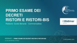 PRIMO ESAME DEI DECRETI RISTORI E RISTORI-BIS - Relatore: Guido Berardo - Commercialista - ODCEC Torino