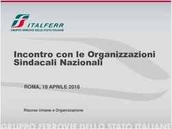 Incontro con le Organizzazioni Sindacali Nazionali - ROMA, 18 APRILE 2018 Risorse Umane e Organizzazione - Filt Cgil
