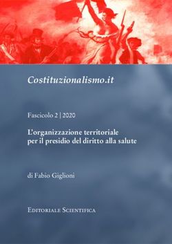 Costituzionalismo.it L'organizzazione territoriale per il presidio del diritto alla salute