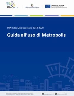 Guida all'uso di Metropolis - PON Città Metropolitane 2014 2020 - Pon Metro